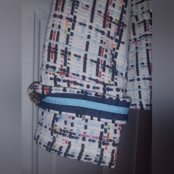Jean-Pierre Klifa Paris Tweed rainbow Blazer Large Very good preloved Condition - Picture 4 of 6